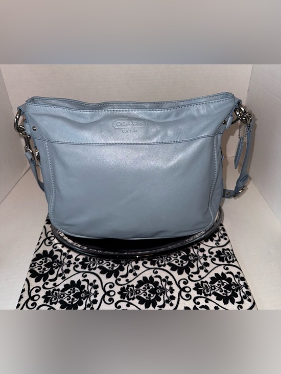 Coach Handbags - Coach Zoe Leather hobo bag Baby Blue